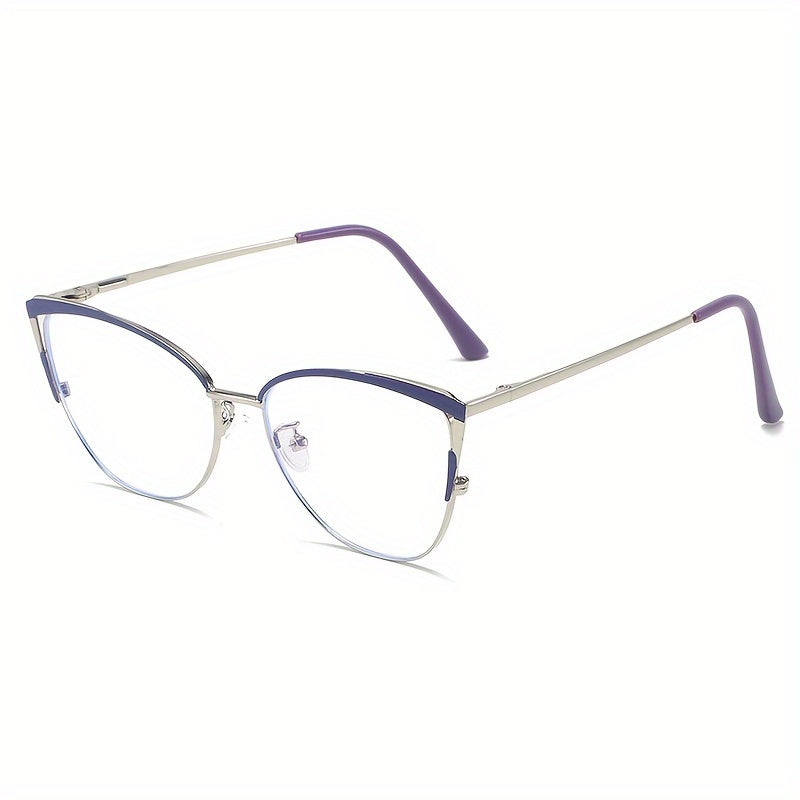 Large Frame Blue Light Glasses with Oval Mirror and Stylish Design