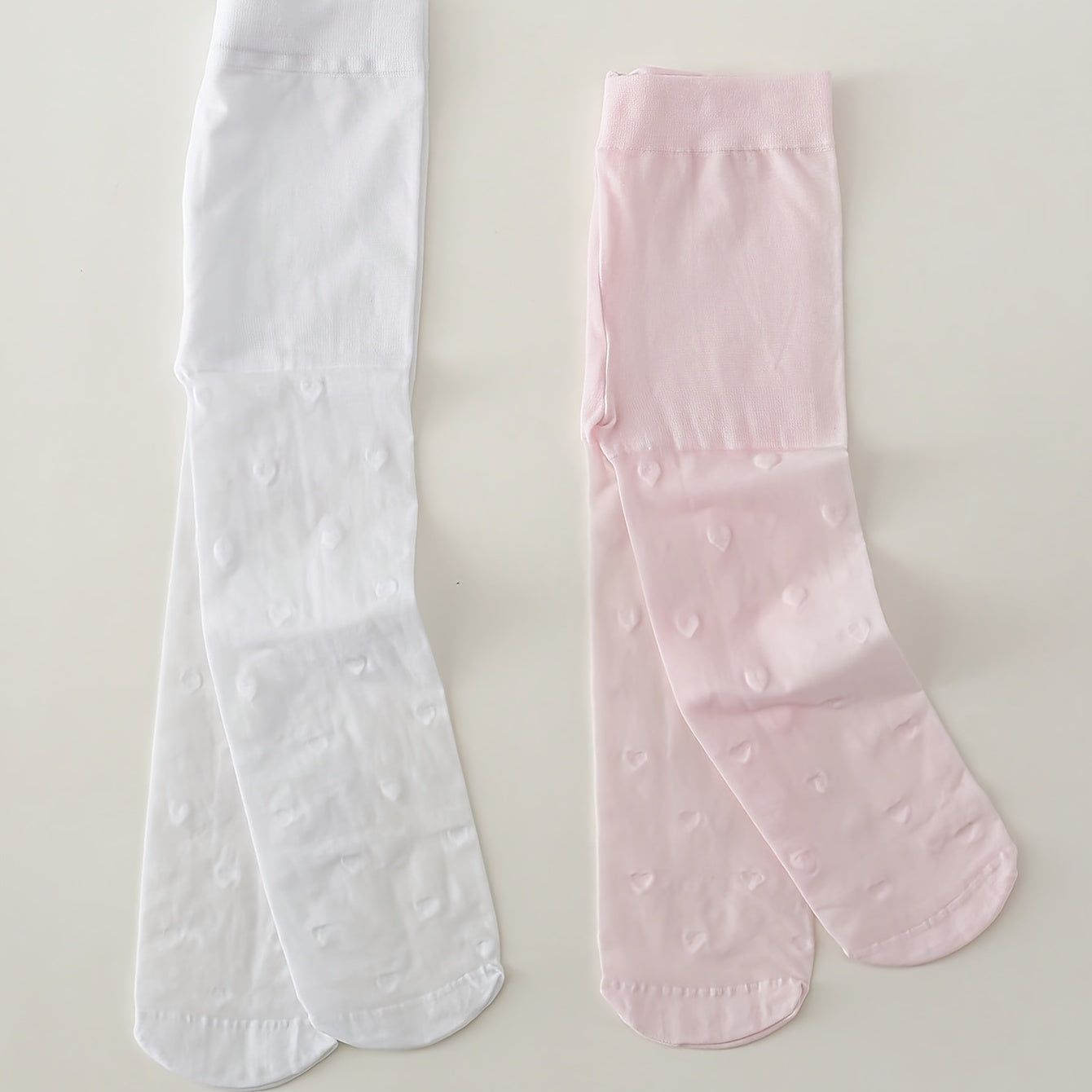 Girls' Dance Tights Set 2 Pack Nylon Spandex Solid Color All-Season for Kids