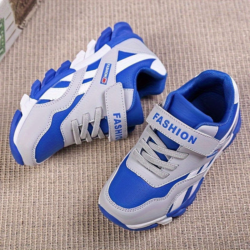 Children's Breathable Lightweight PU Sneakers for Boys All-Season Casual