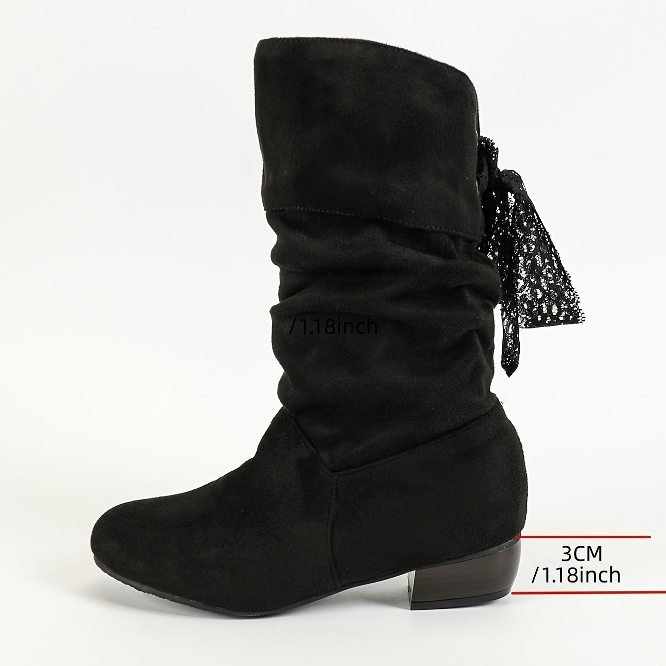 Women's Over-the-Knee Leather Boots, Stylish Mid-Calf Heels, Winter footwear