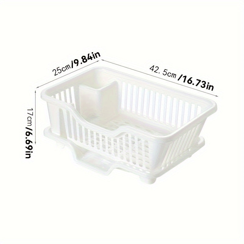 Double Layer Dish Rack with Organization Accessories for Kitchen Storage