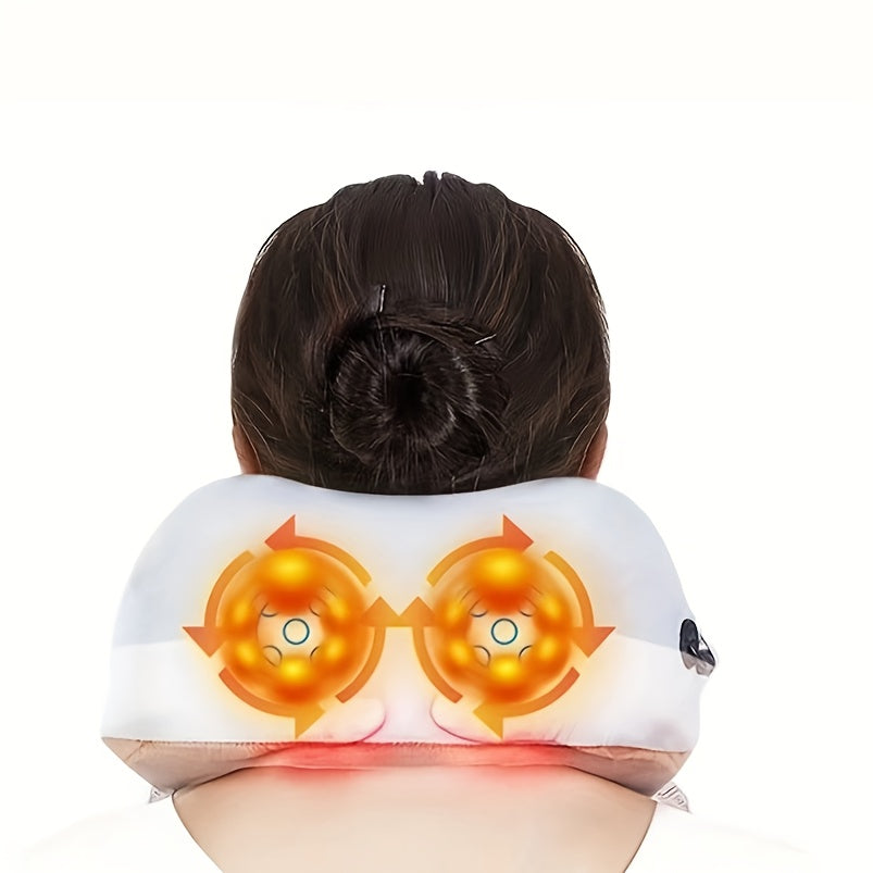USB Rechargeable Massage Pillow for Neck Support Travel Office Home
