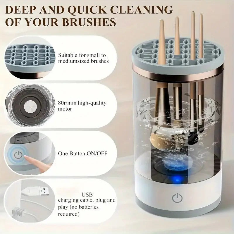 USB Powered Makeup Brush Cleaner Electric Washing and Drying Machine for Brushes