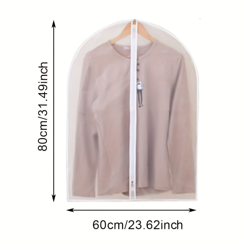 Bolsa de protección transpirable para prendas con cierre para vestidos colgados, trajes, protección contra polvo y polillas