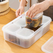 7pcs Freezer Storage Boxes with Small Grids Food Sealed Fresh-Keeping