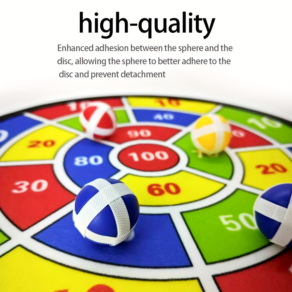 12 ta yopishqoq to'p dart plitalari to'plami, ichki va tashqi o'yinlar uchun, 6 yoshdan katta uchun partiya o'yini