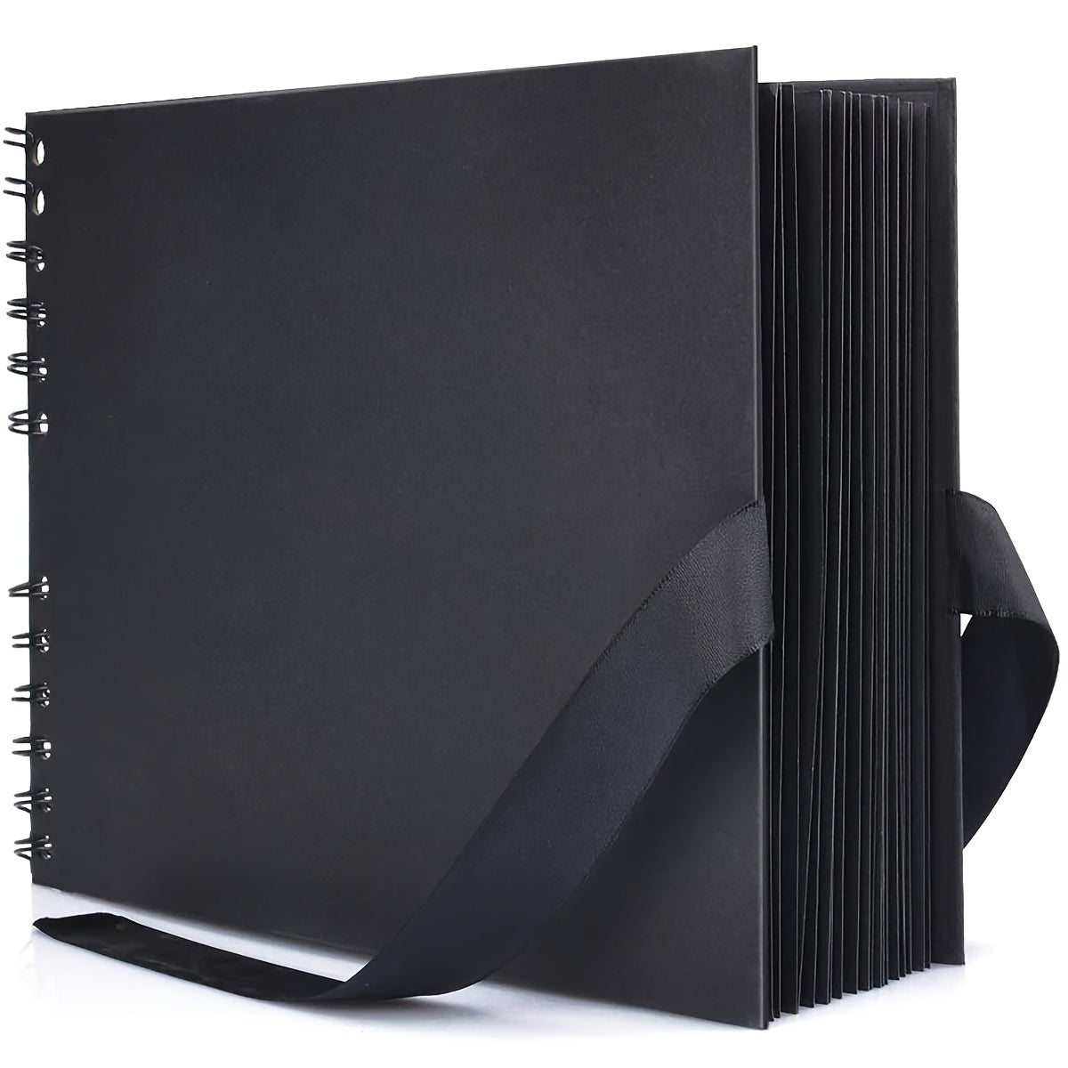Black Photo Album for Wedding Guests and Scrapbooking 80 Pages