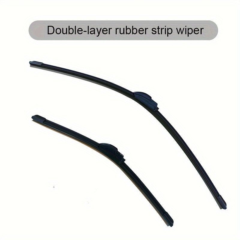 Universal Dual Rubber Wiper Blades All-Season Hook Mount 1-Pack