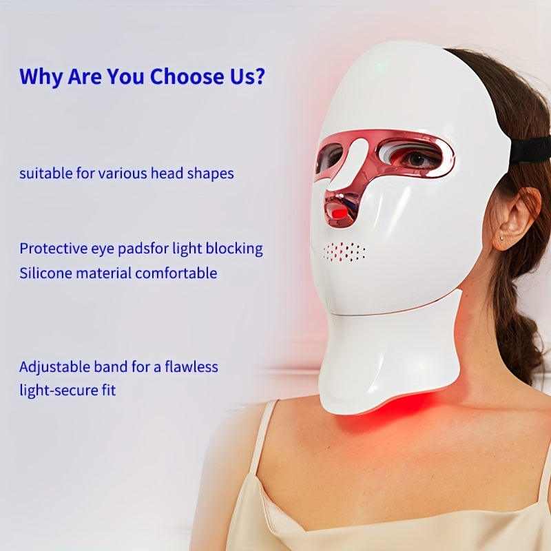 7-Color Touch Screen Facial Mask for Women USB Rechargeable Portable Skincare Device