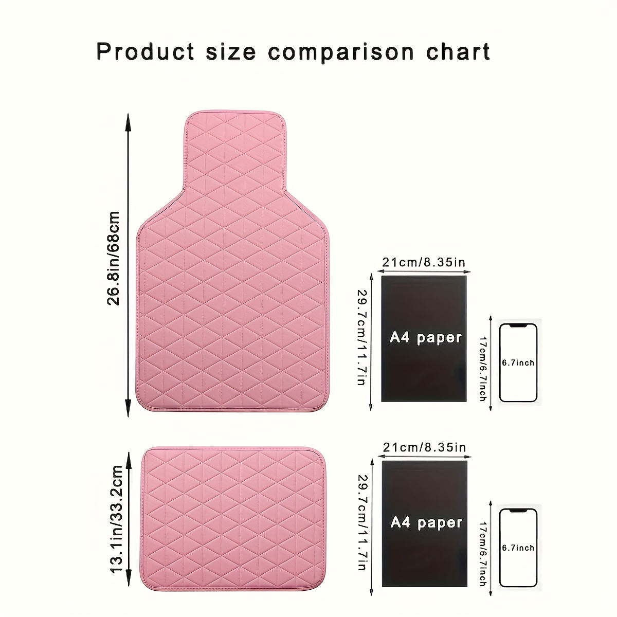 Universal Waterproof PU Leather Car Floor Mats Set for Men and Women