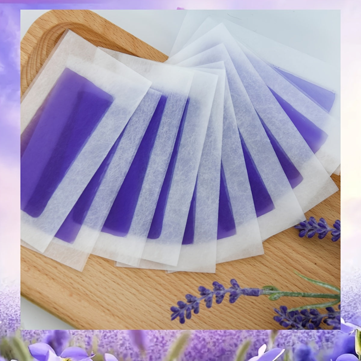 20-Pack Lavender Wax Strips for All Skin Types, All-Purpose Hair Removal
