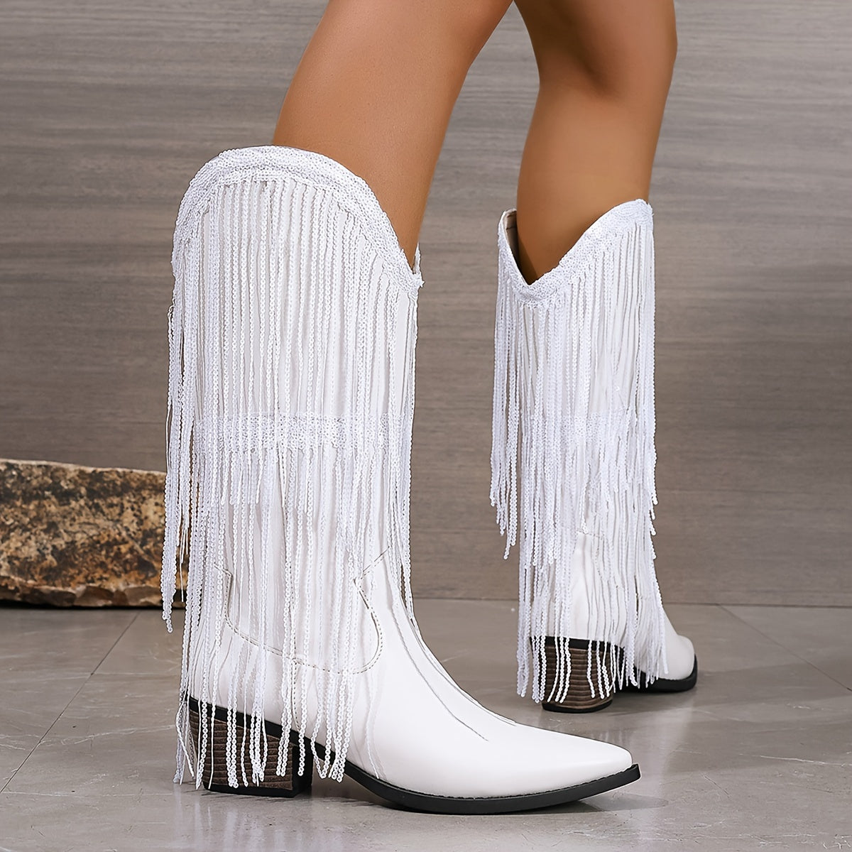 Women's Mid-Calf PU Boots Fall Winter Comfortable Versatile