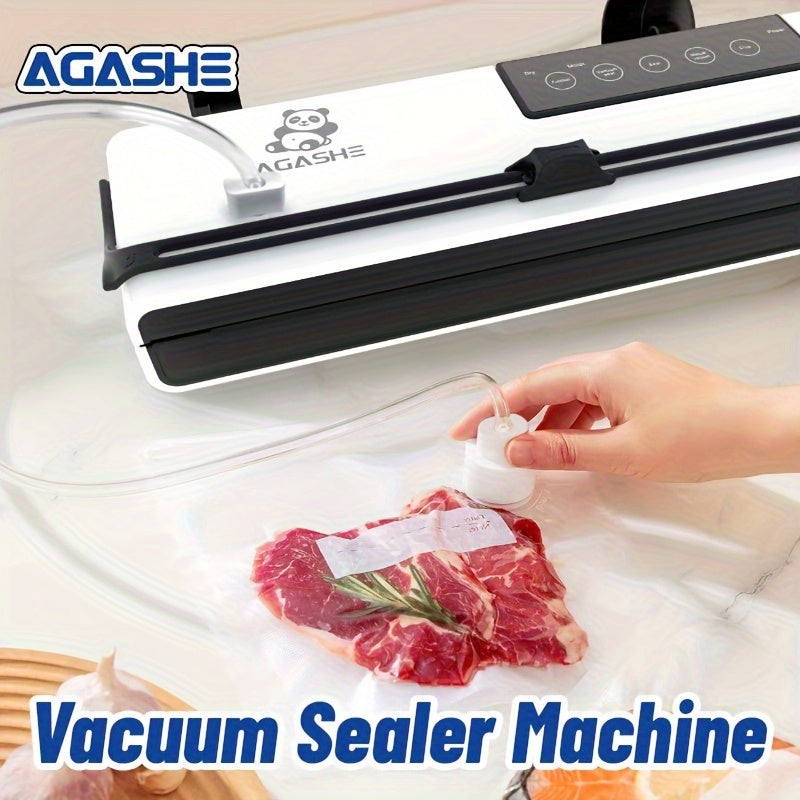 Avtomatik yopish bilan vakuum yopishtiruvchi mashina, oziq-ovqatni saqlash uchun ideal. 20m uzunlikdagi film ruloni, quritish va nam rejimlar, 32cm kenglikdagi paketlar, slayt mexanizmi, kesish asbobi, Yevropa