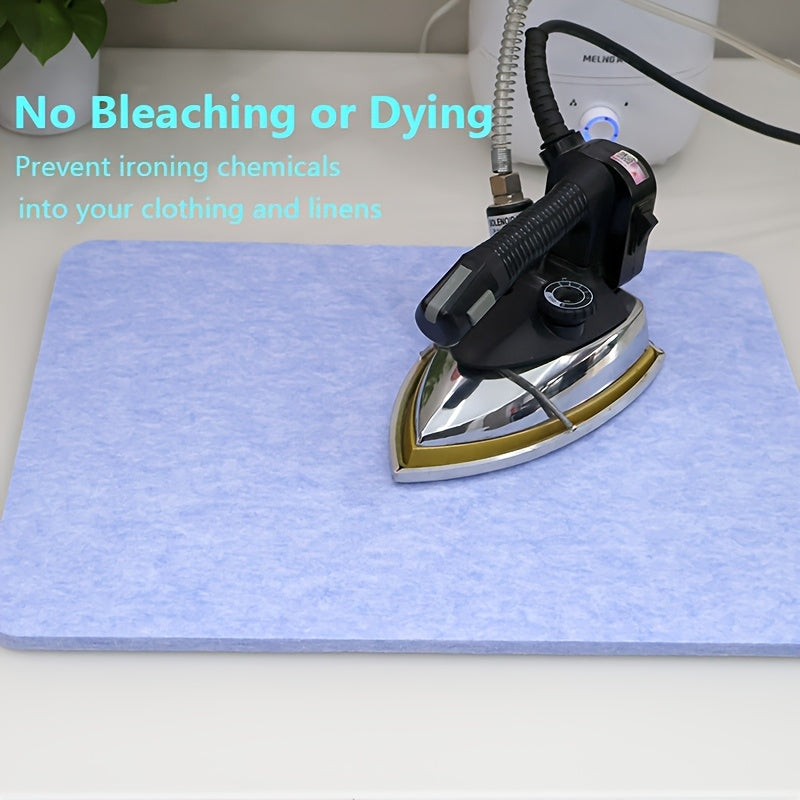 Thick Light Blue Ironing Mat for Quilting Sewing Heat Resistant Portable Pad