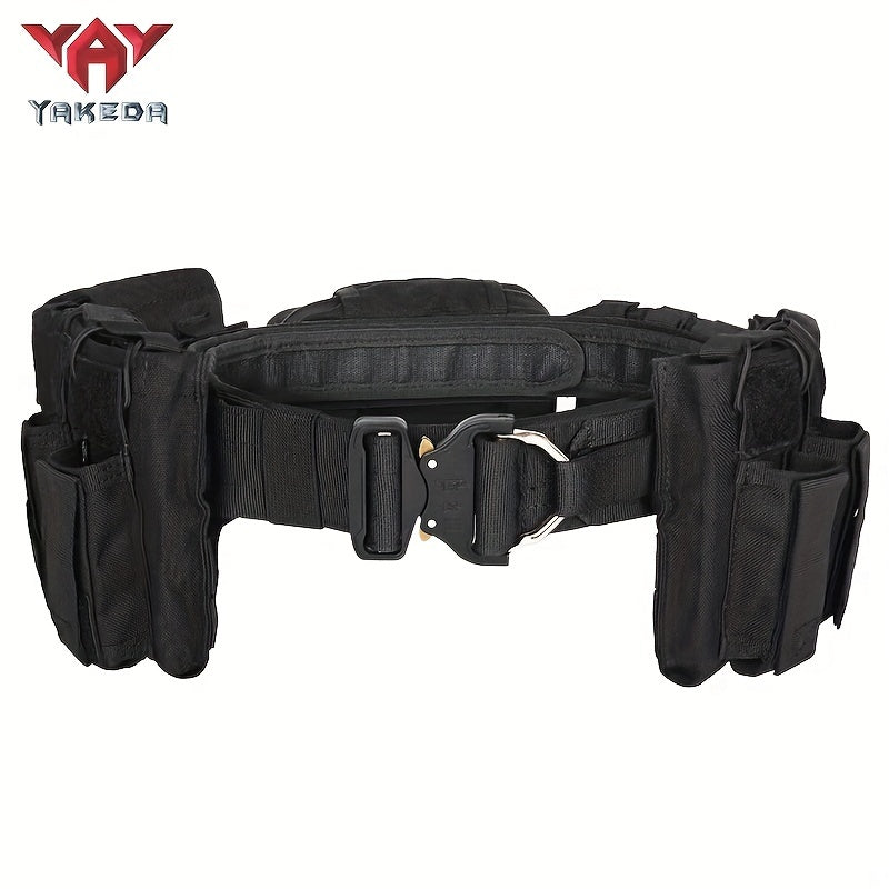 Nylon Tactical Belt with Detachable Adjustable Five-Piece Outdoor Patrol Set