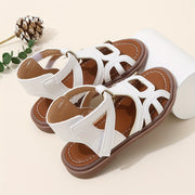 Girls' Summer Sandals Open Toe T-strap PU Platform Beach Shoes for Kids