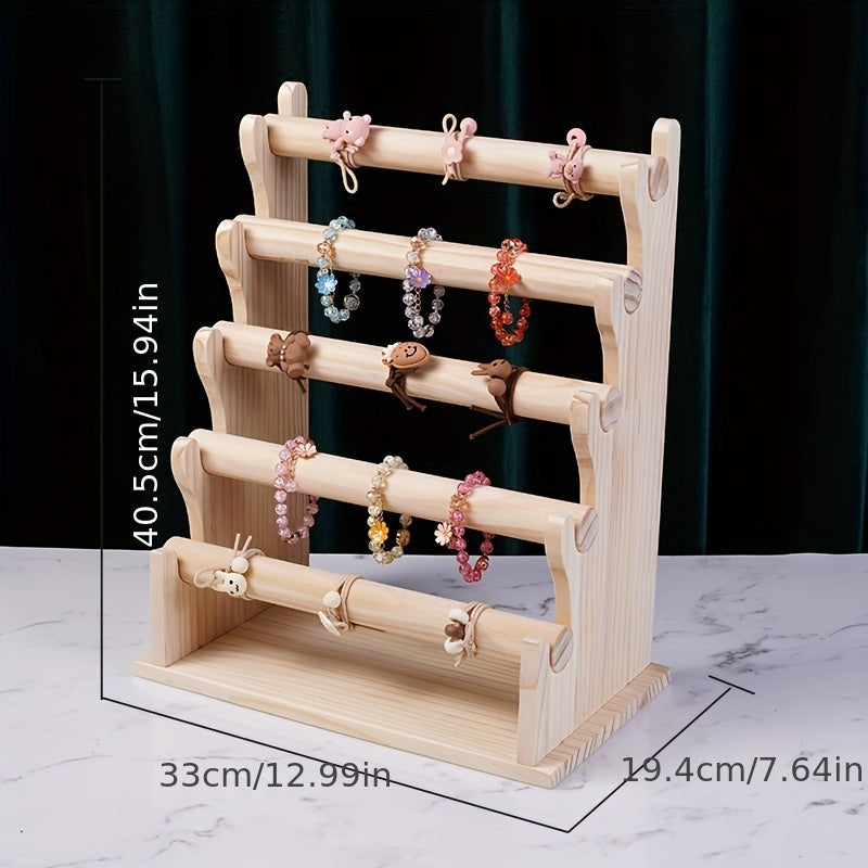 Деревянная многоуровневая подставка для браслетов, дисплей, органайзер для украшений, стойка для хранения