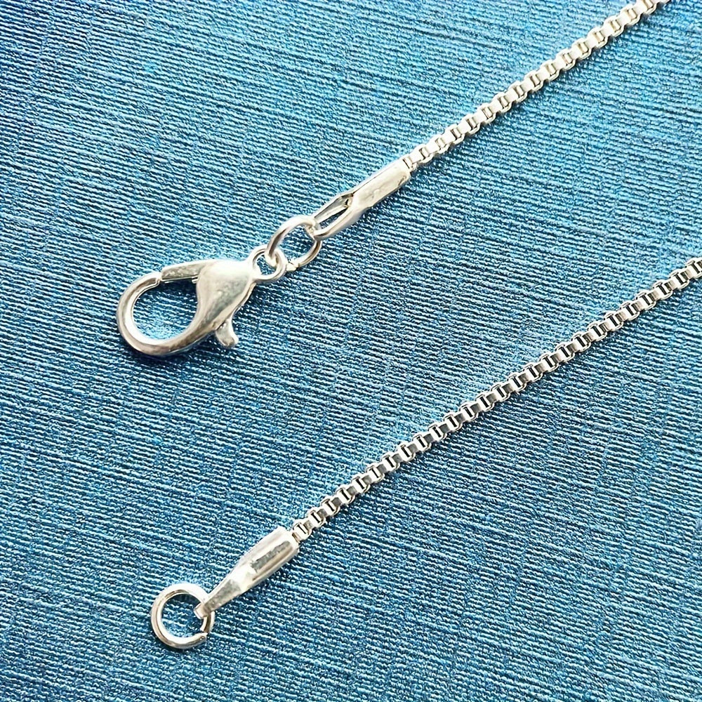 Set of 5 Silver Box Chain Links 16-30 Inches with Lobster Clasps for DIY Jewelry