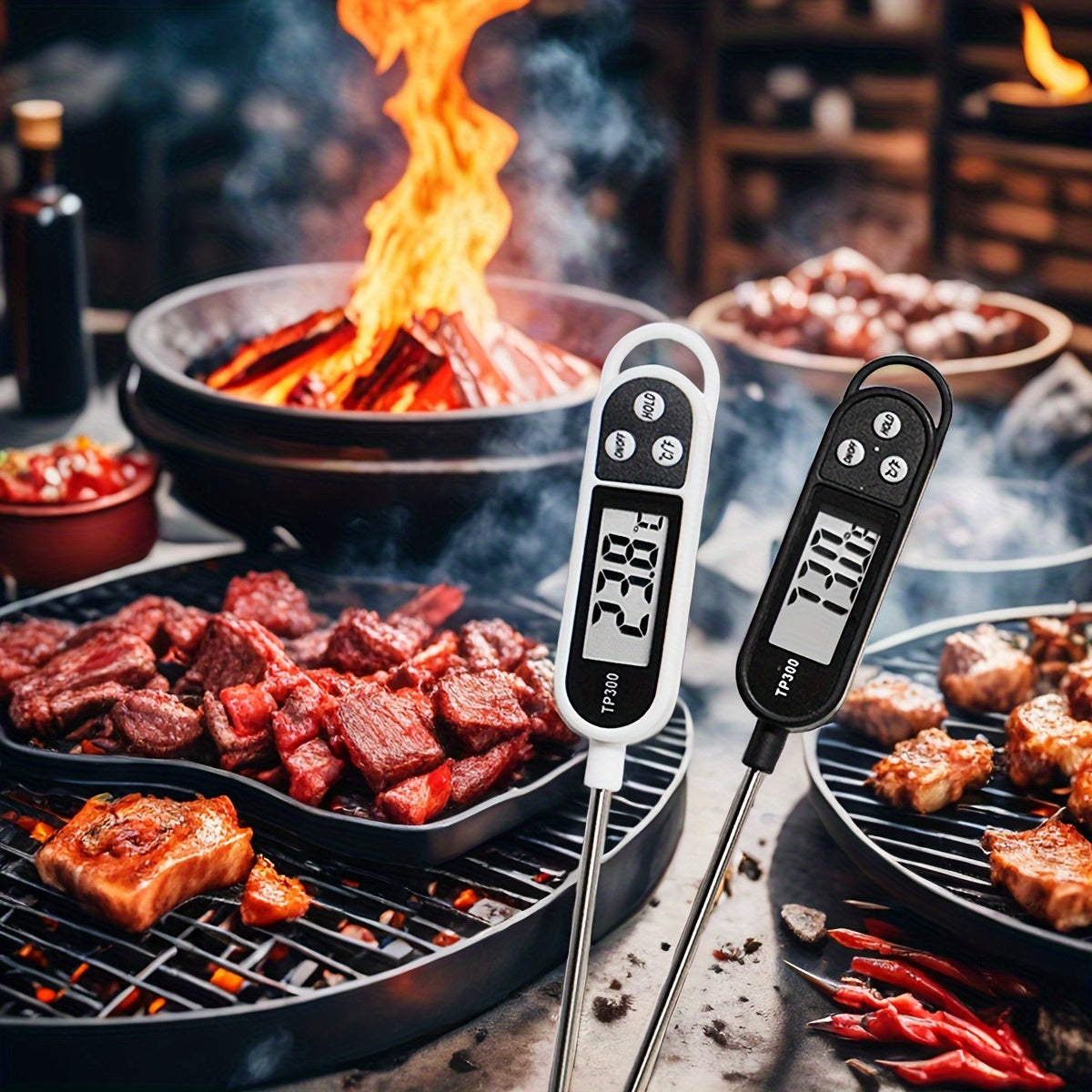 Digital Food Thermometer for Meat and BBQ Instant Read Cooking Thermometer