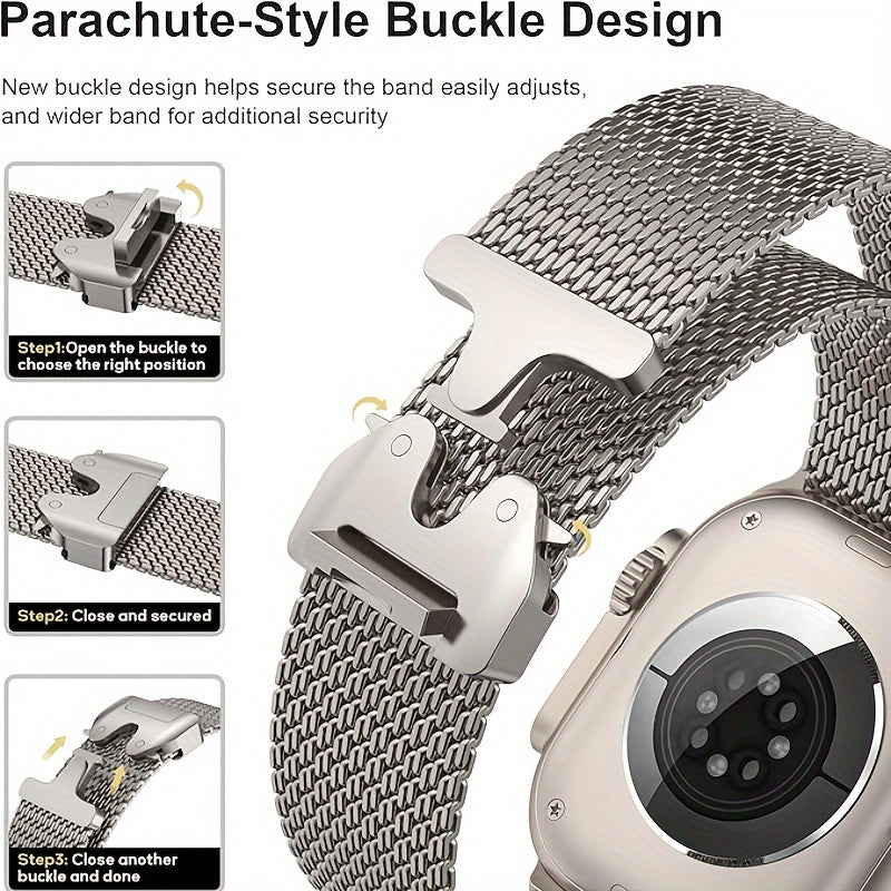 Stainless Steel Milanese Mesh Loop Watch Band for Apple Watch Series 1-10 Ultra 2 49mm 44mm 42mm