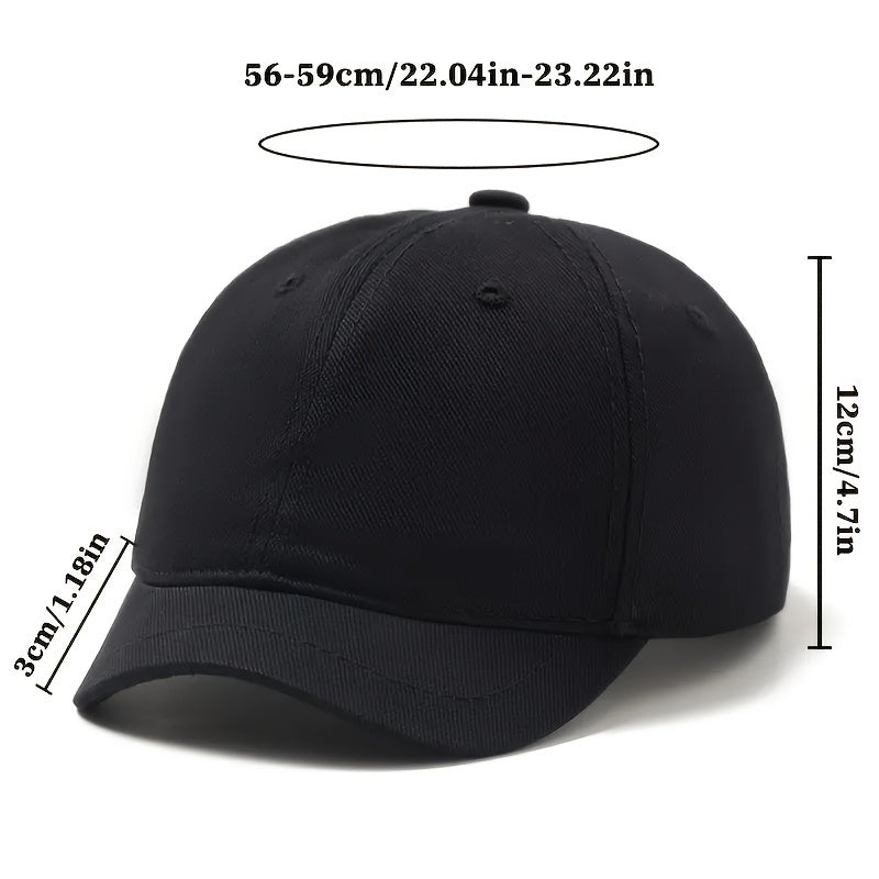 Men's Adjustable Baseball Cap with Hip-Hop Letter Patch Stretch Fit Polyester Street Style