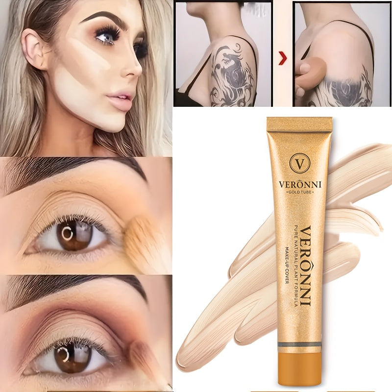 Uzun muddatli suyuq yashiruvchi krema, to'liq qamrov, akne va jarohatlarni yashirish uchun