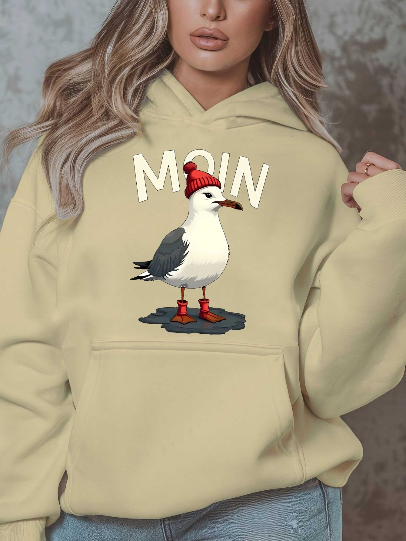 Толстовка для женщин больших размеров с длинными рукавами, красная, с карманами, повседневная, осень-зима