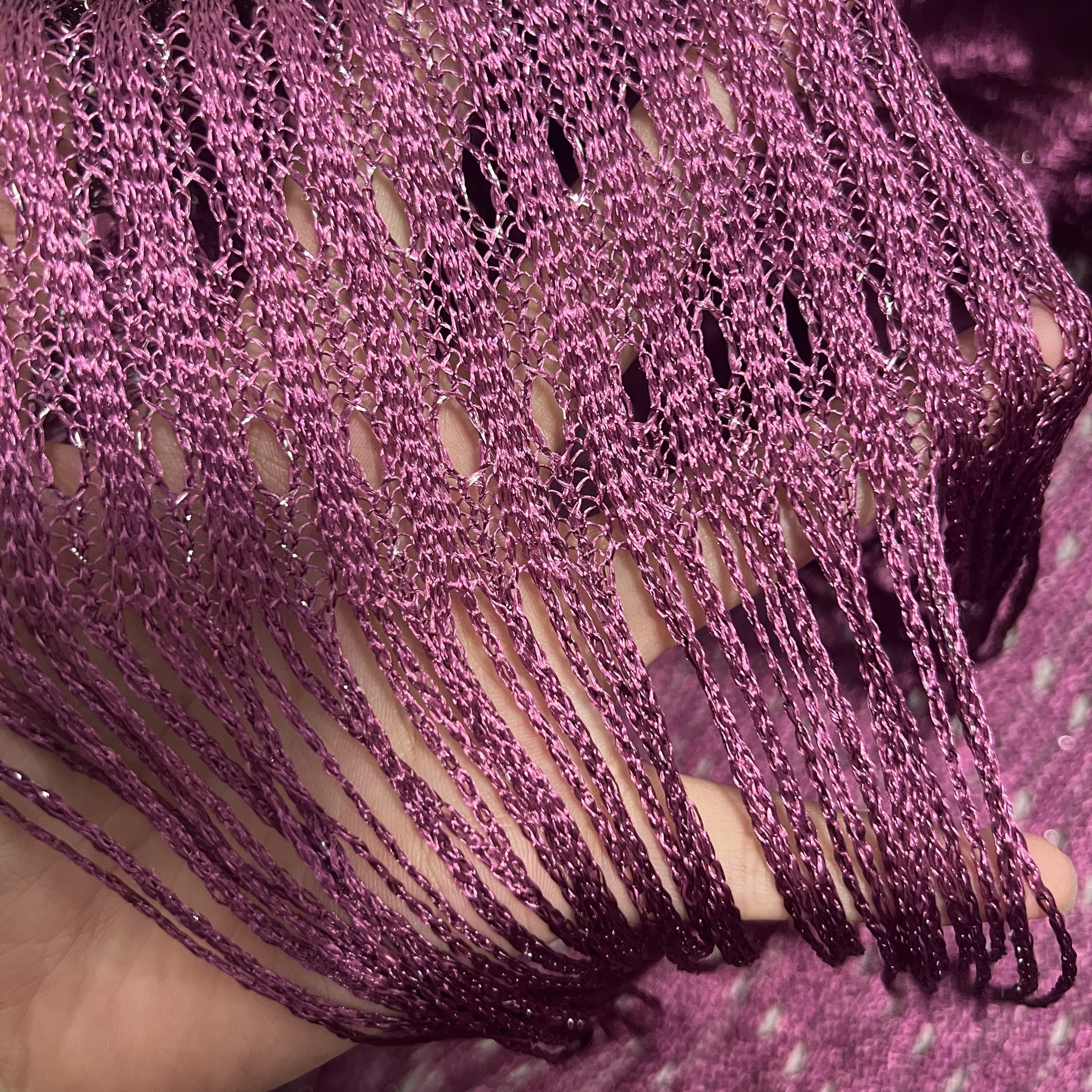 Gold Shawl with Webbed Fringe Versatile for Evening Events and Sun Protection