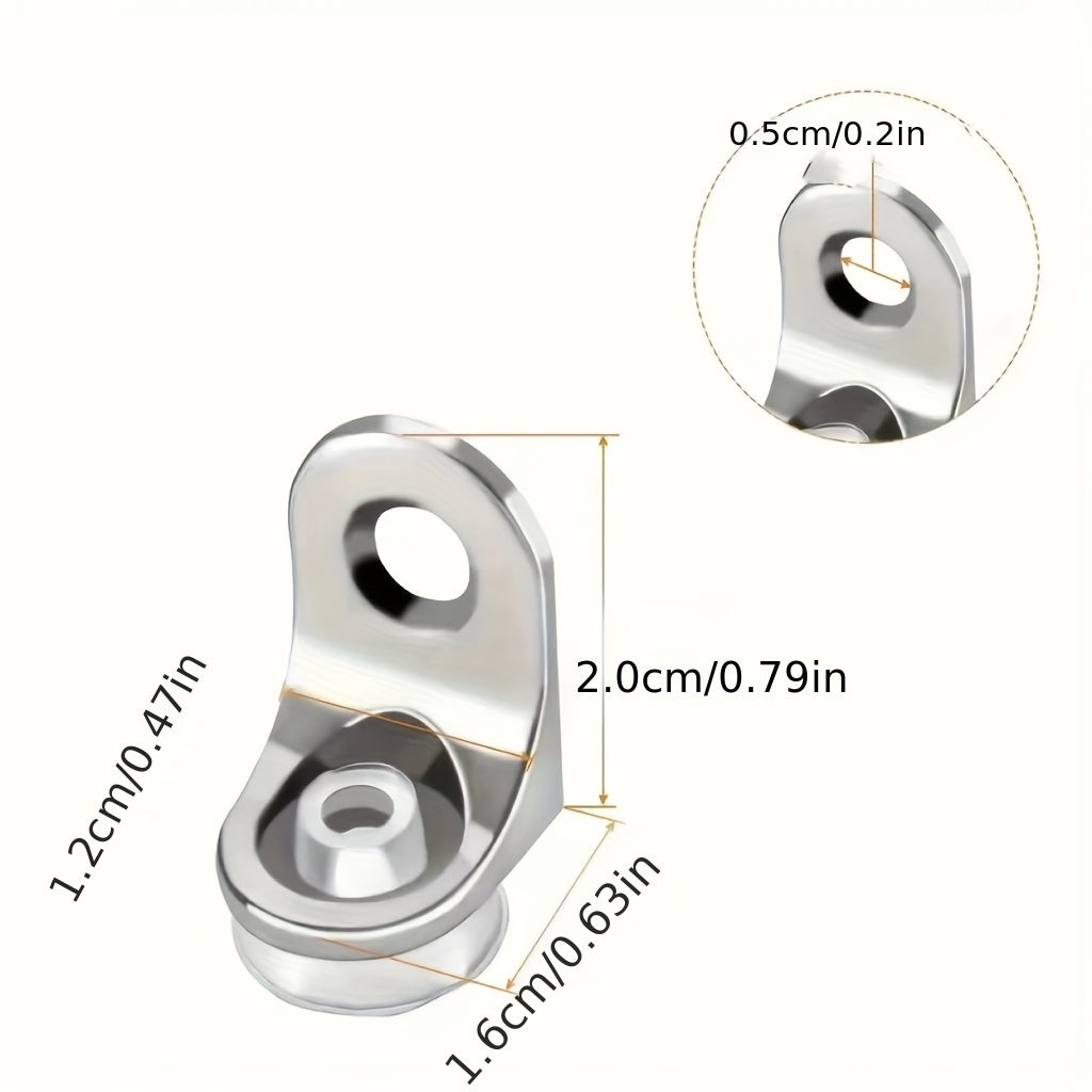 30pcs Zinc Alloy Glass Shelf Holders with Removable Suction Cups for Wardrobes and Bookcases