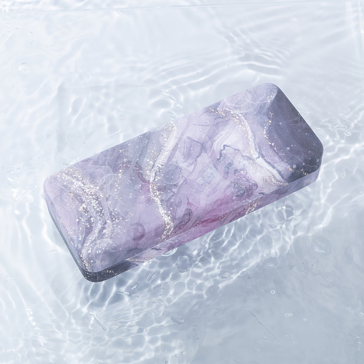 Women's Marble Patterned Eyeglass Case for Stylish Protection and Organization