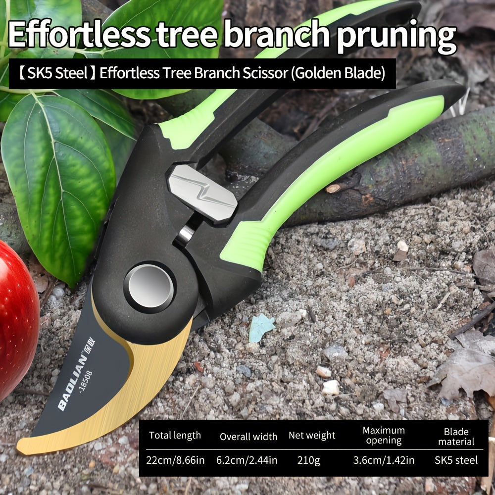 Professional Gardening Pruning Shears High Carbon Steel Ambidextrous Trim Tree Branches