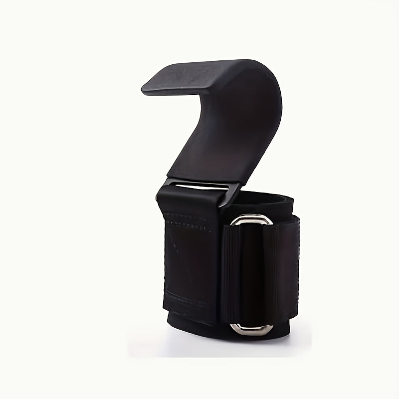 Наручная поддержка из нержавеющей стали с противоскользящим захватом и усилителем для поднятия тяжестей и силовых тренировок - черный