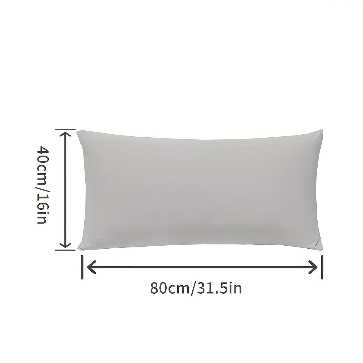 Gray Waterproof Knit Pillowcase Soft Breathable Stain-Resistant Machine Washable