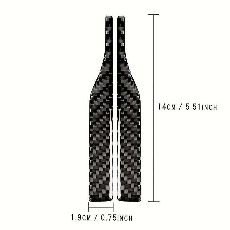 2 ta orqa ko‘rish oynasi himoya stikerlari karbon tolali bezakli chekka himoyachilar to'plami