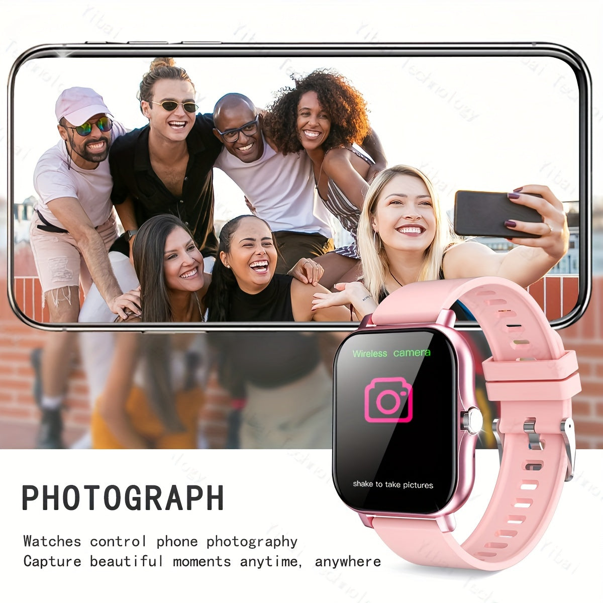 Smart Watch for Men and Women 1.83-Inch HD Screen Fitness Tracker Voice Assistant Sports Watch