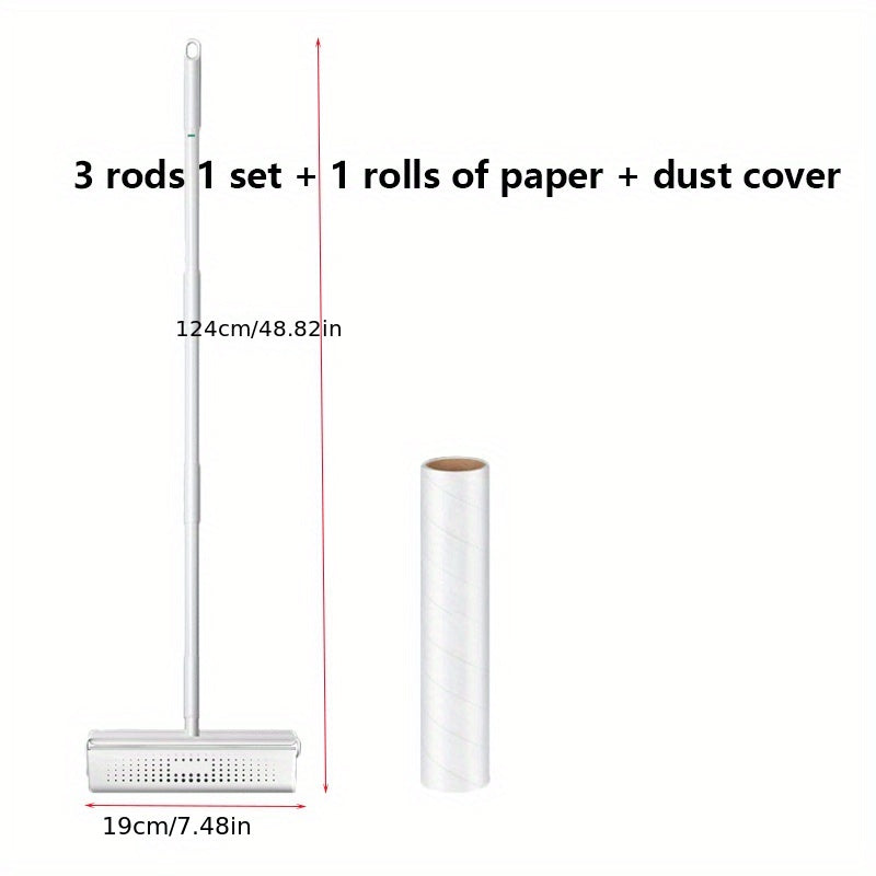 Pet Hair Remover Tool Long Roller Sticky Brush for Sofa Carpet Dust Cleaning