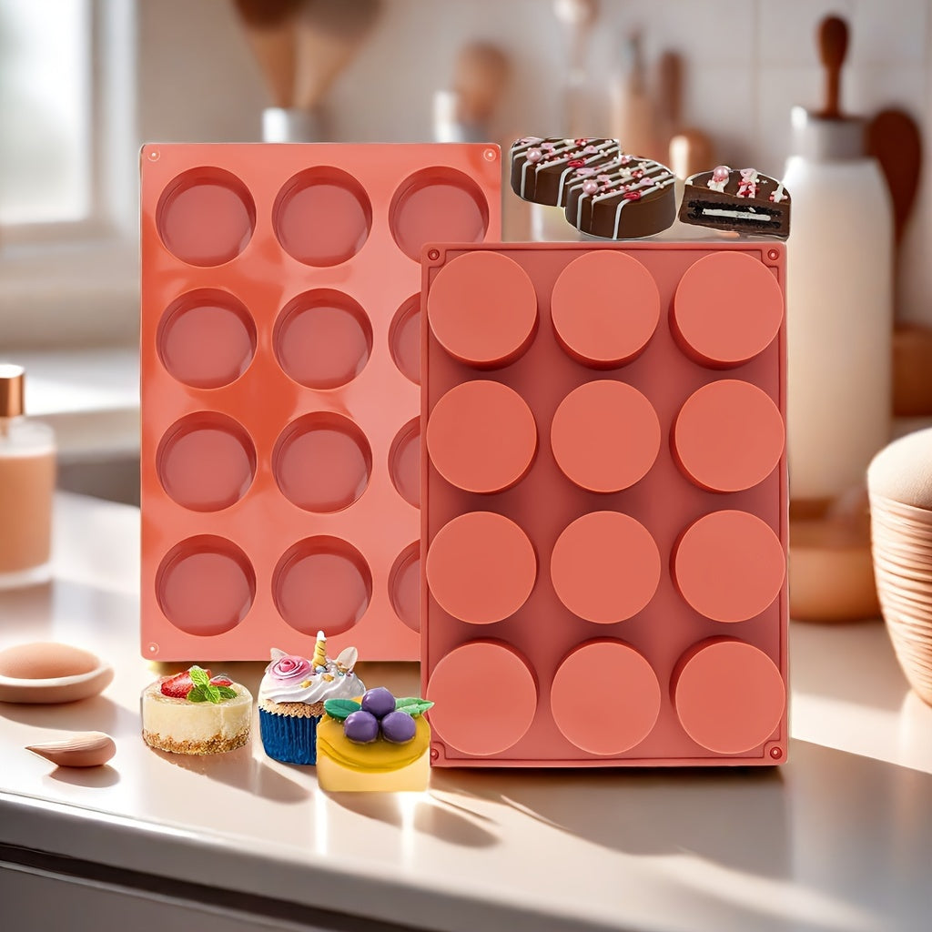 Cylindrical Silicone Cake Mold for Muffin Tops Chocolates and Soaps 1 Piece