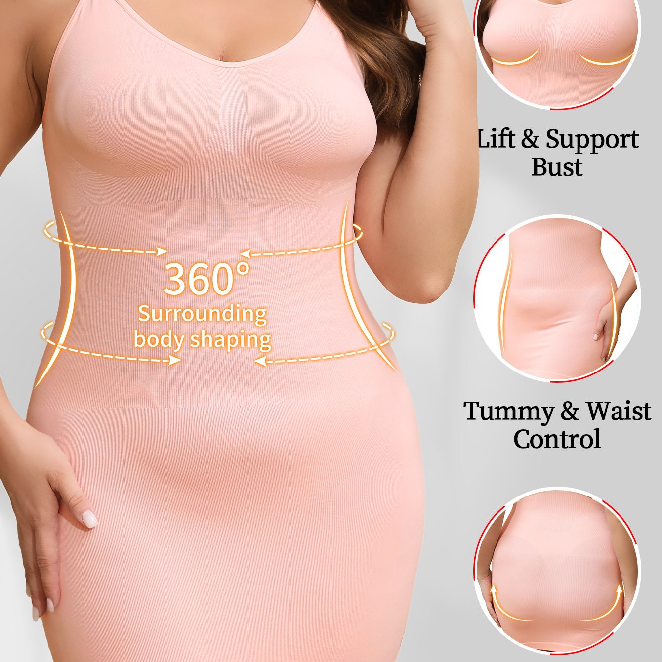 Women's Pastel Pink Bodycon Dress for Gym Yoga and Casual Seamless Fit