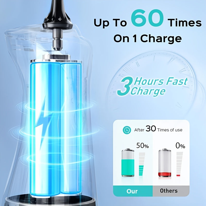 Unisex Cordless Water Flosser Portable Oral Irrigator 200ML, 3 Modes