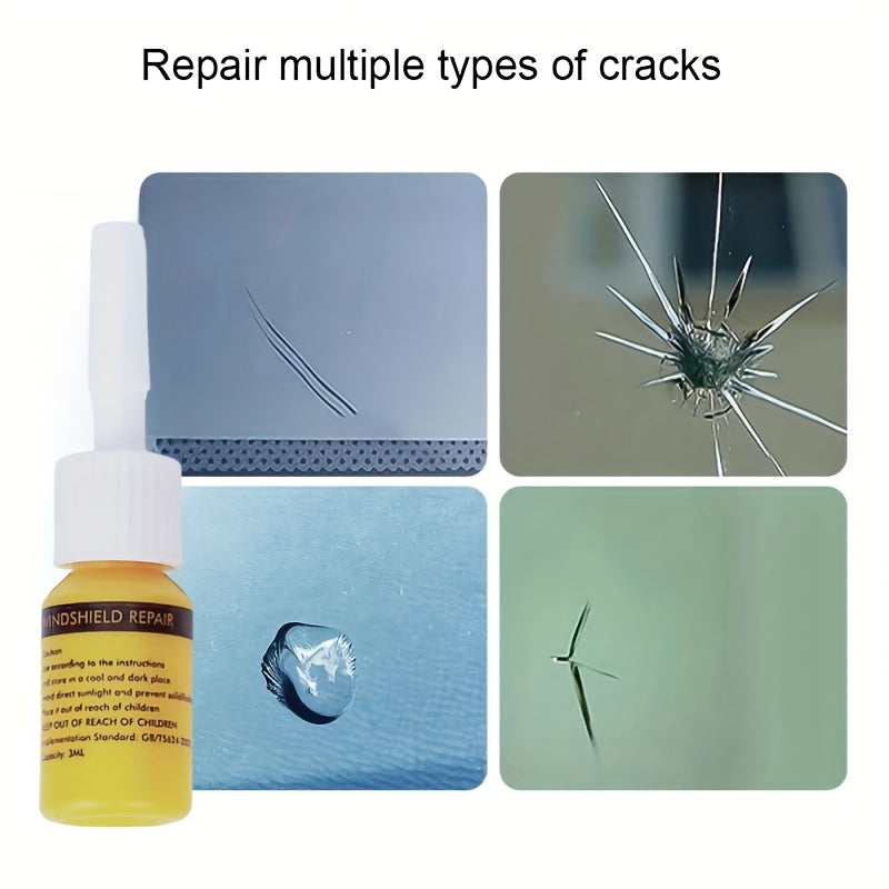 Universal Windshield Crack Repair Kit Nano Fluid Filler for Chips and Star Cracks