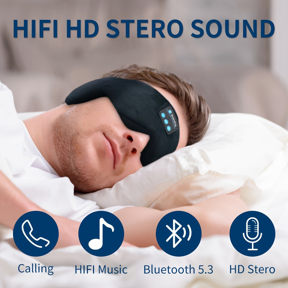 Wireless Sleep Mask with Built-in Wireless Headphones for Women and Men