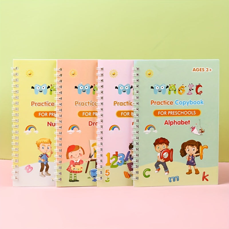Children's Handwriting Practice Books Set of Four for Kids Age 3 Plus