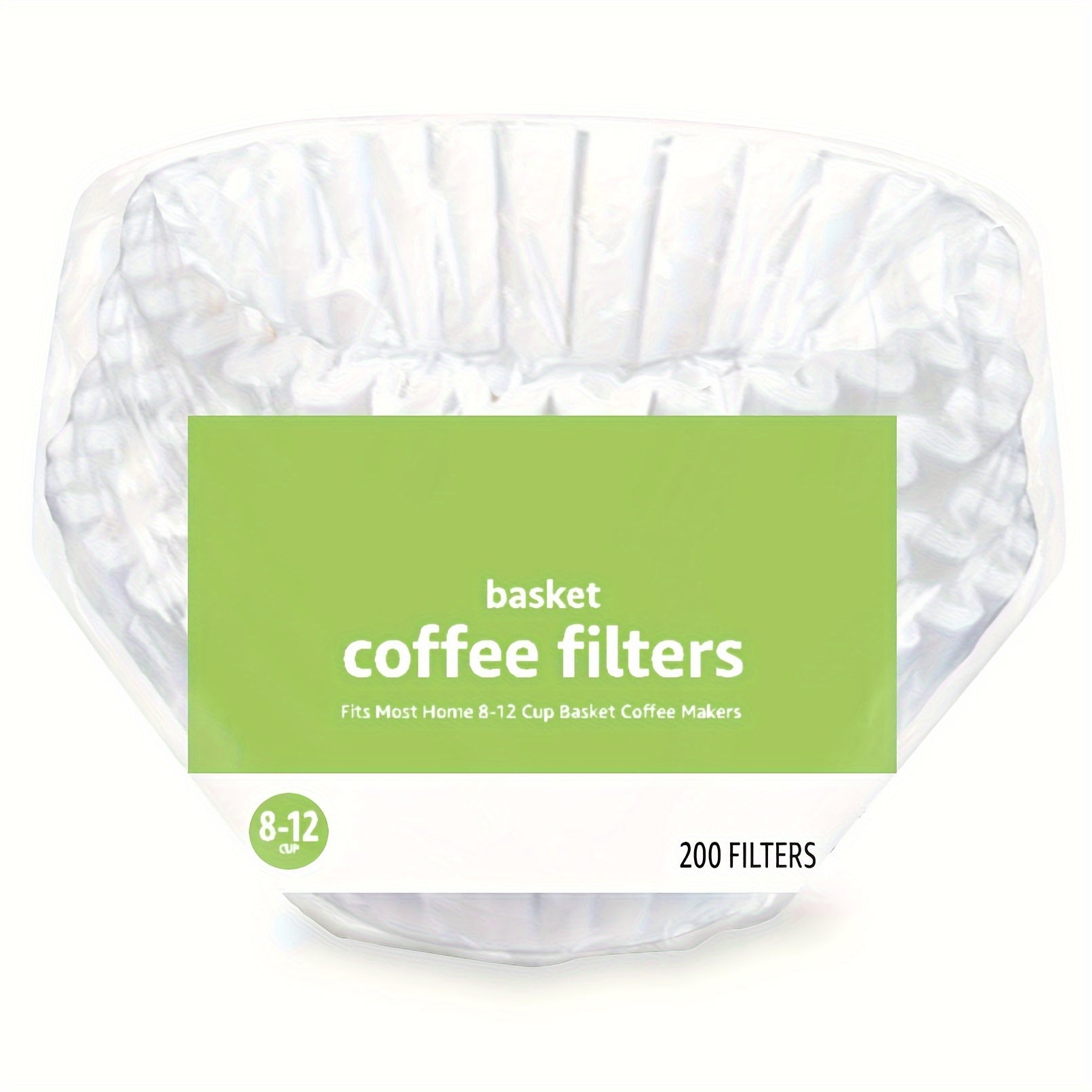 White Coffee Filters for 8-12 Cup Coffee Makers 100 or 200 Pack