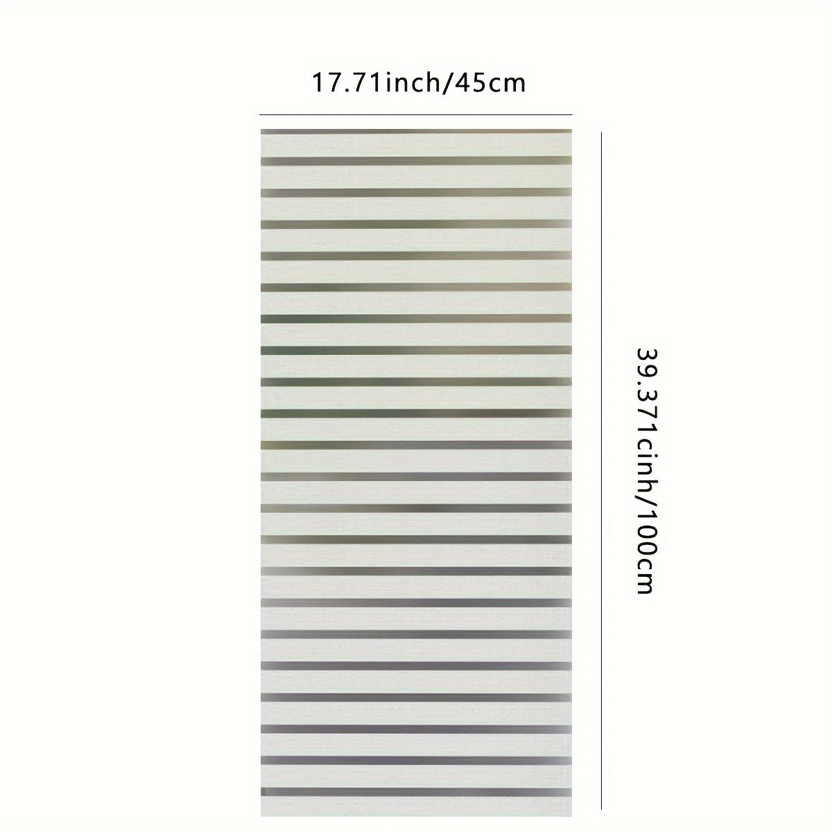 Modern Striped Privacy Window Film 44.96cm PVC UV Blocking Reusable Cling