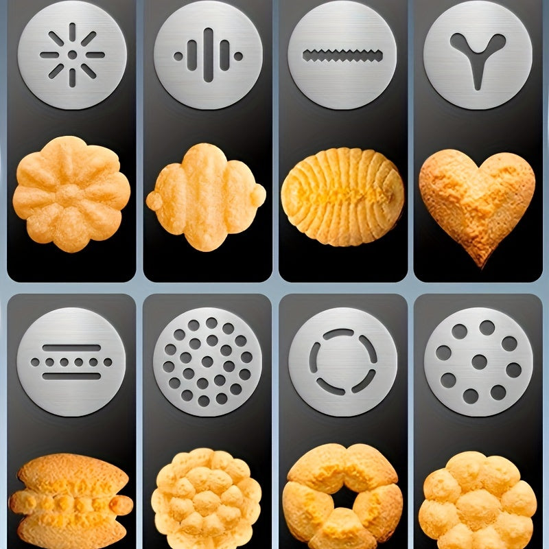 Stainless Steel Cookie Press Kit with 22 Pieces Including Cookie and Icing Tips