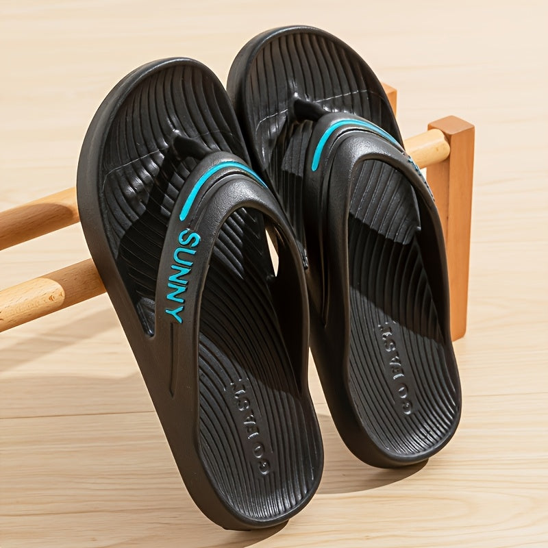 Unisex EVA Flip-Flops Black White Beach Pool Casual Footwear