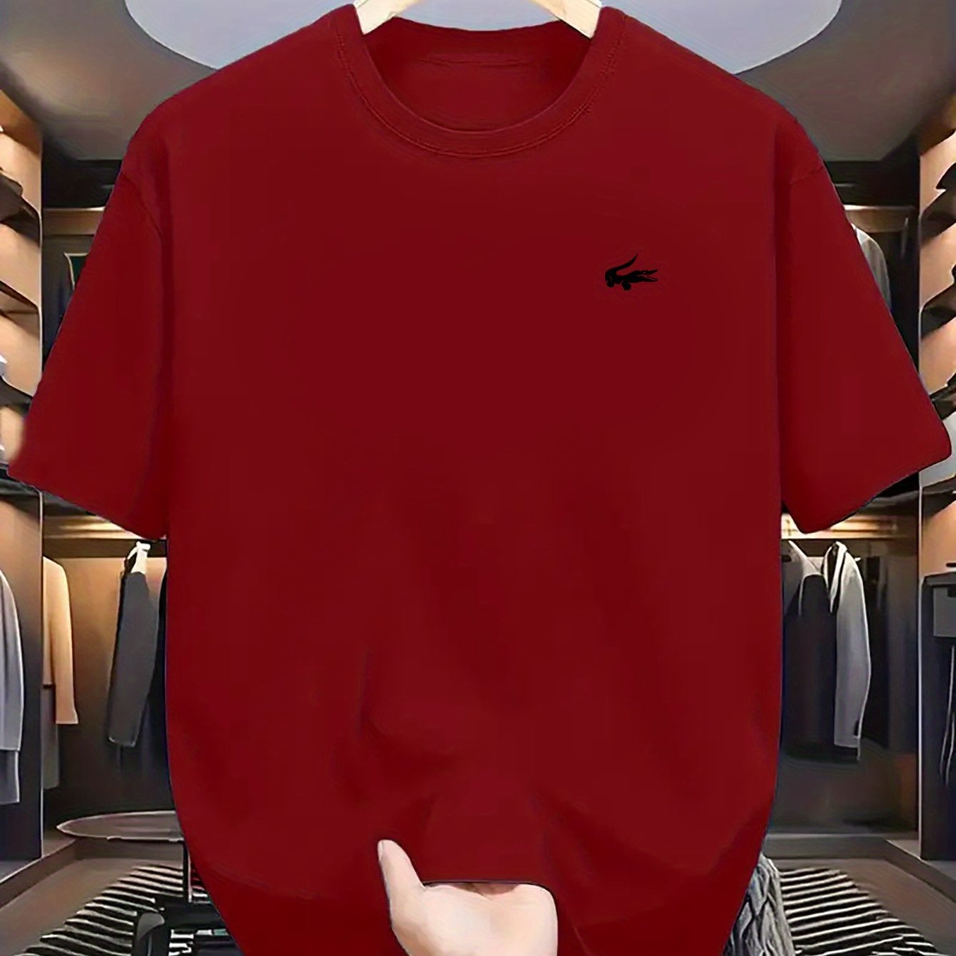 Men's Plus Size Golf T-Shirt with Geometric Print Polyester Summer Athletic Casual