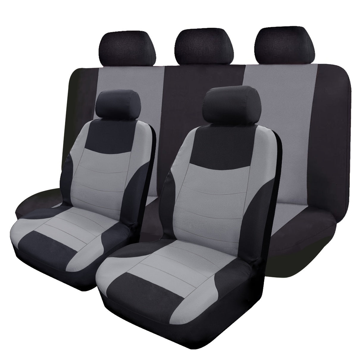 Breathable Polyester Car Seat Cover Set with Sponge Filler Universal Fit for All Seasons
