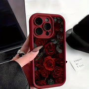 Mobile Phone Case TPU Rose Garden Pattern for iPhone Models