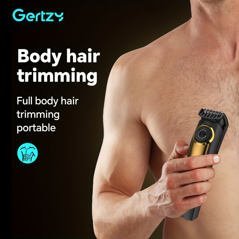 Afeitadora eléctrica para recorte de cabello y barba con peine limitador, pantalla digital de 10 velocidades, recargable por USB, regalo para el Día del Padre